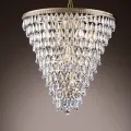Kroonluchter Kensington - zilver - ijzer & glas - 65 cm