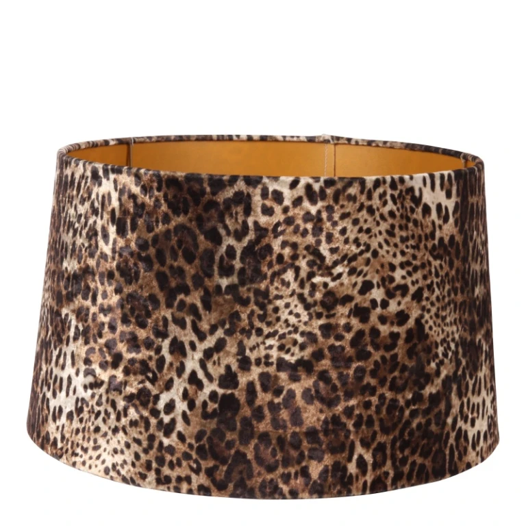 Lampenkap - panterprint - 50 cm - bruin - stof