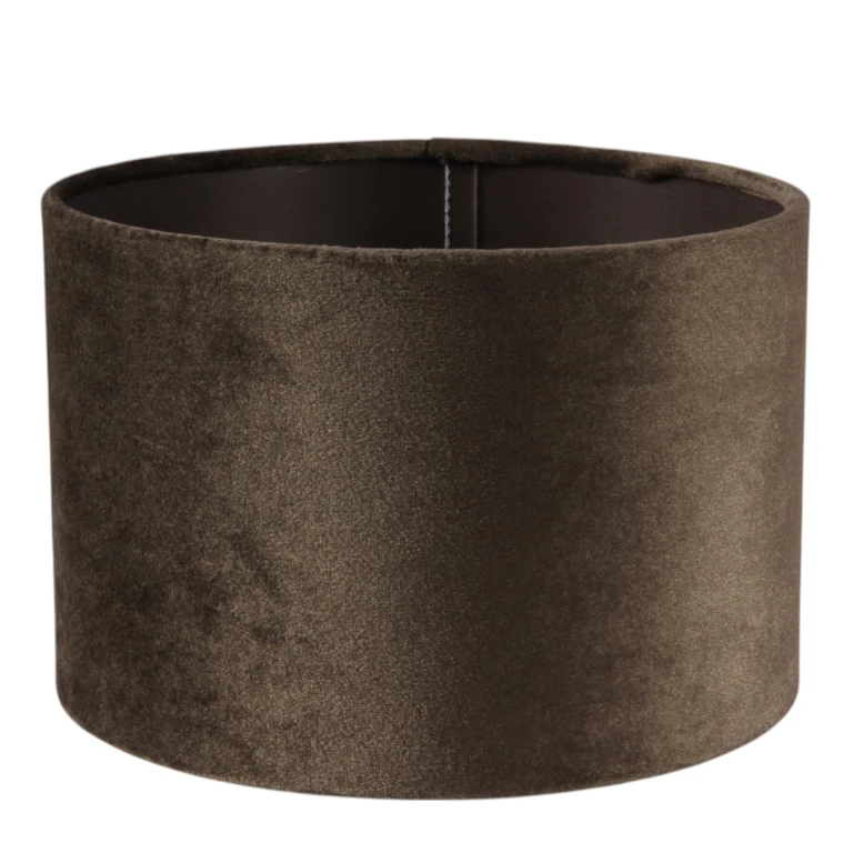 Lampenkap cilinder - groen - stof - 20 cm