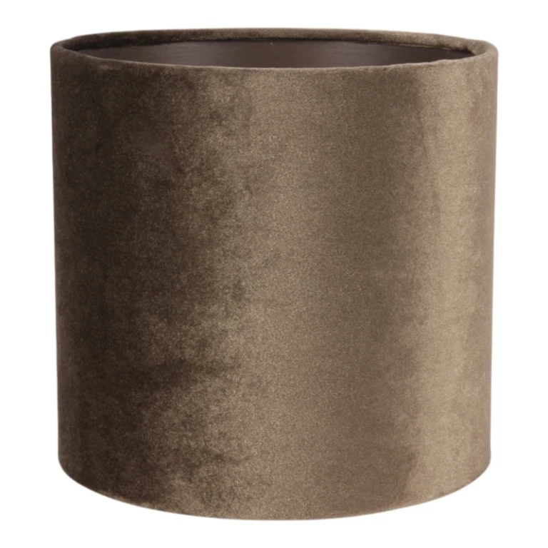 Lampenkap cilinder - 20 cm - groen - stof - 1 stuk