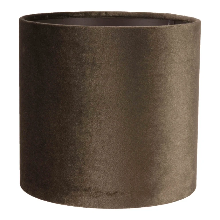 Lampenkap cilinder - groen - stof - 20 cm - 1 stuk