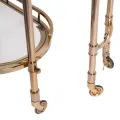 Bar trolley - goud - glas & staal - 83 cm