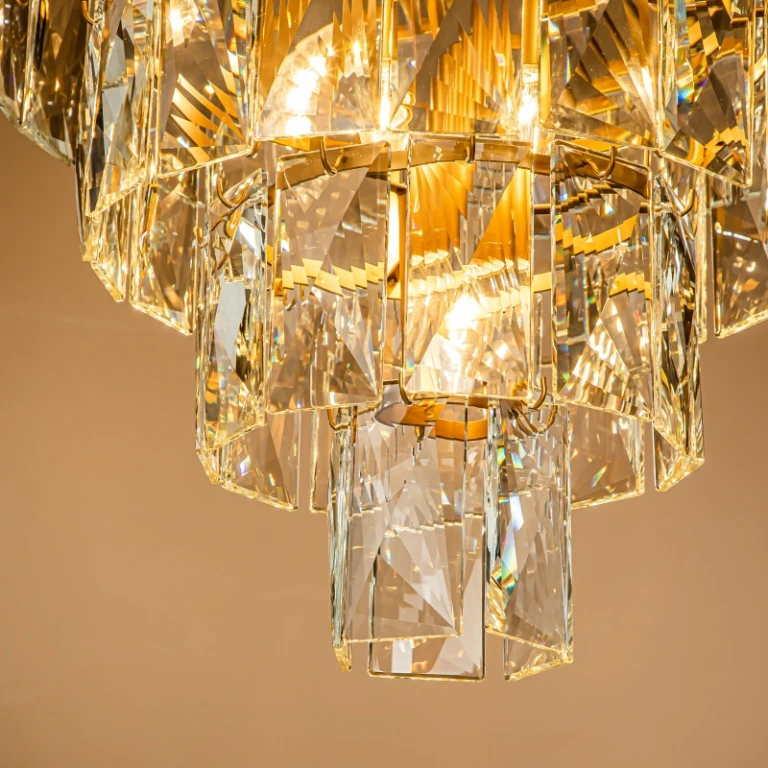 Dutch Style Kroonluchter Basilio - 60 cm - goud - glas