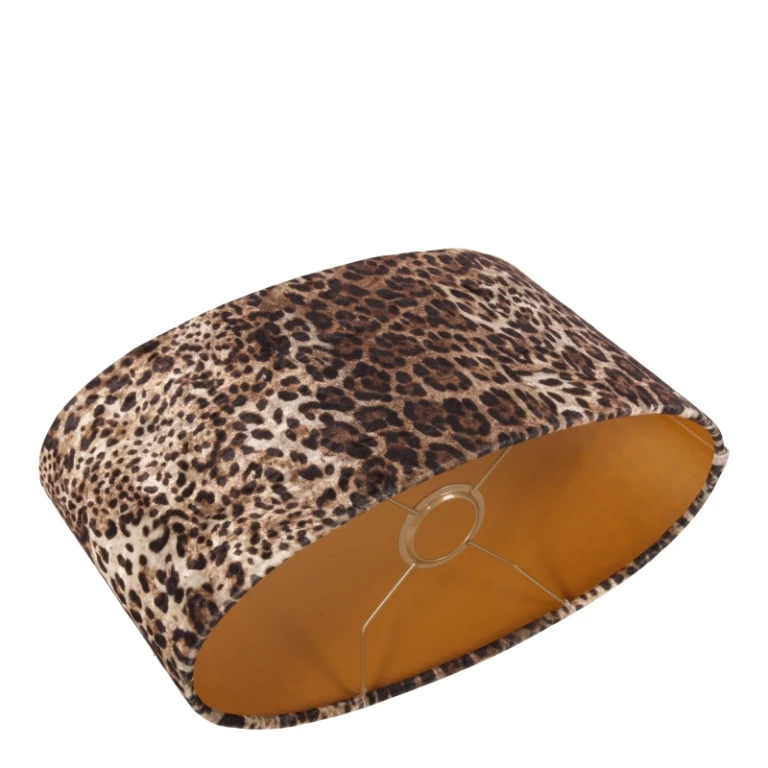 Lampenkap - luipaardprint - bruin - stof - 35 cm