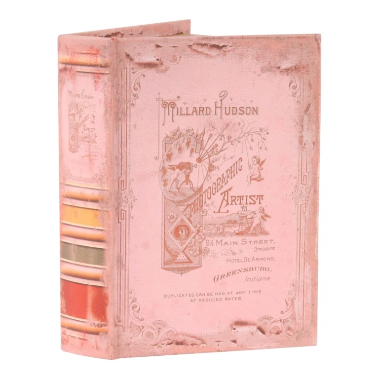 Boekendoos Hudson - 20 cm - roze - kunstleer