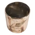 Waxinelichthouder Bladeren - 12 cm - zilver - glas