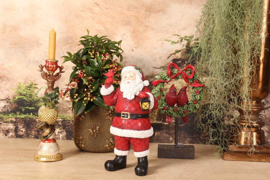 Kerstman - rood - 31 cm - 1 stuk