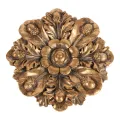 Wandornament Bloem - goud - 15 cm - kunsthars
