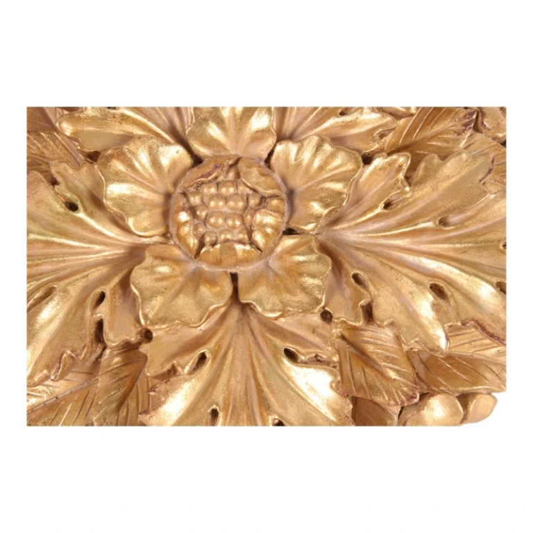Wandornament Bloem - goud - 25,5 cm - kunsthars