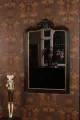 Wandspiegel - zwart - hout - 130x80 cm
