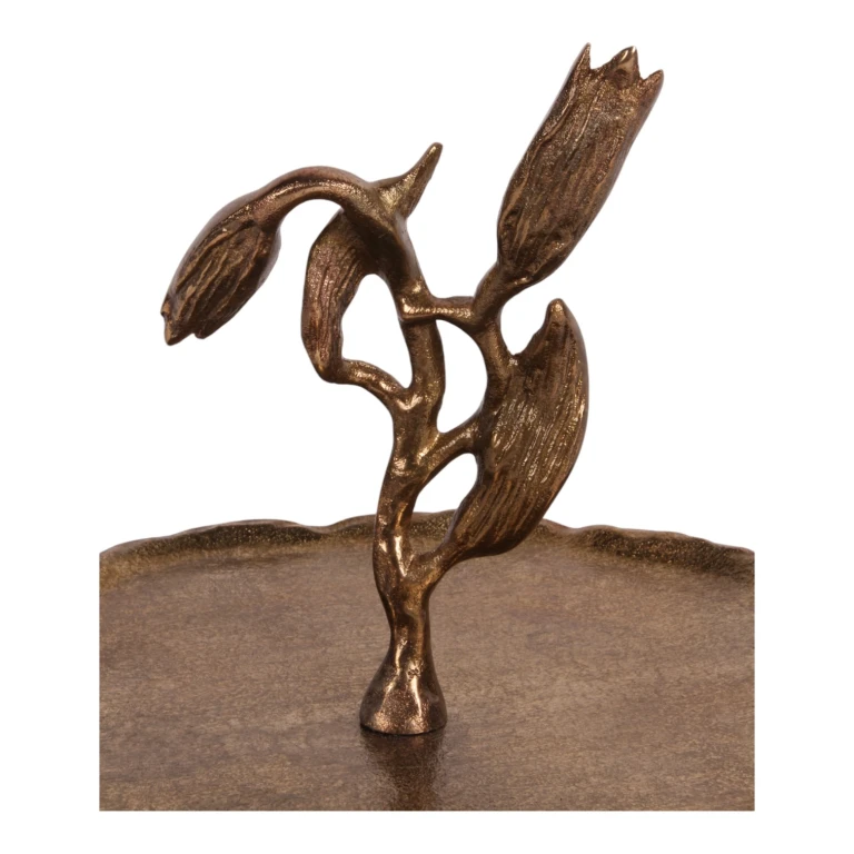 Taartplateau 30 cm goud aluminium
