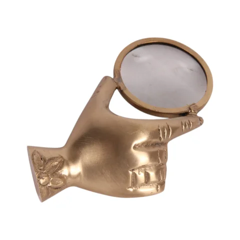 Vergrootglas met handvat - goudkleurig - 8,5 cm - 1 stuk