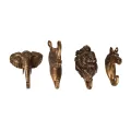 Wandhaak leeuw - goud - 17 cm - 1 stuk