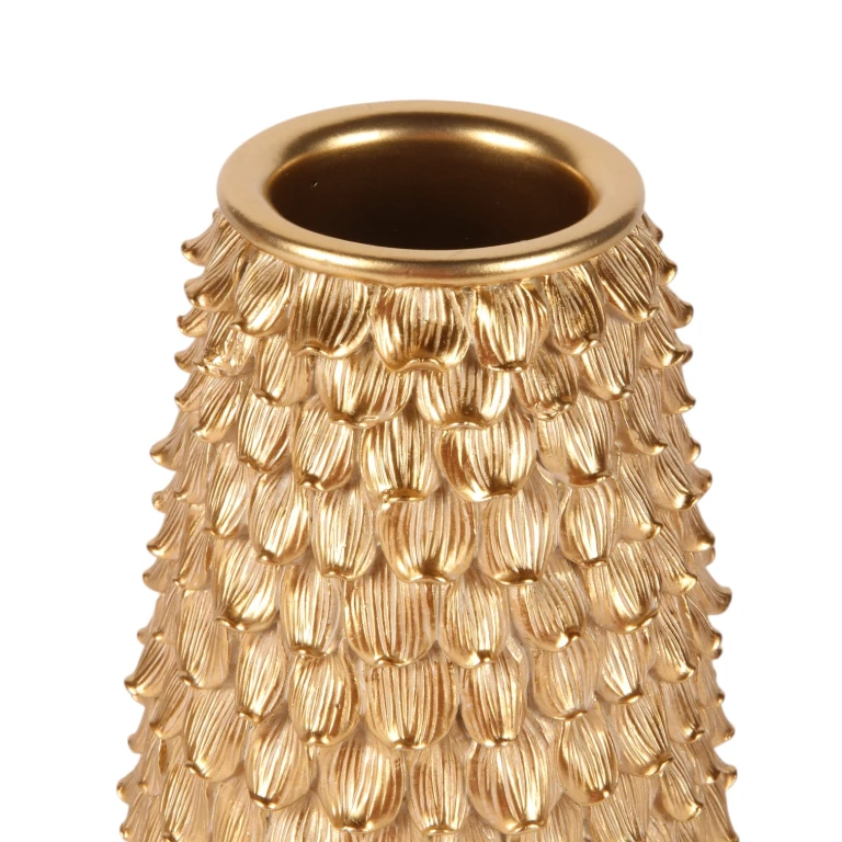 Vaas Bladeren - 19,5 cm - goud - kunsthars