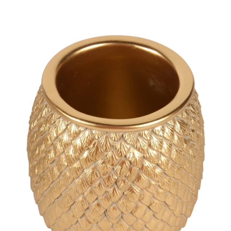 Vaas Schubben - 9,5 cm - goud - kunsthars