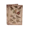 Opbergdoos boekvorm - 20 cm - beige - kunstleer