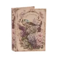 Opbergdoos boekvorm - 20 cm - paars - kunstleer