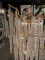 Tafellamp Waterfall - goud - glas en ijzer - 105 cm