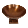 Sierschaal op voet - antiek brons - 52 cm - 1 stuk