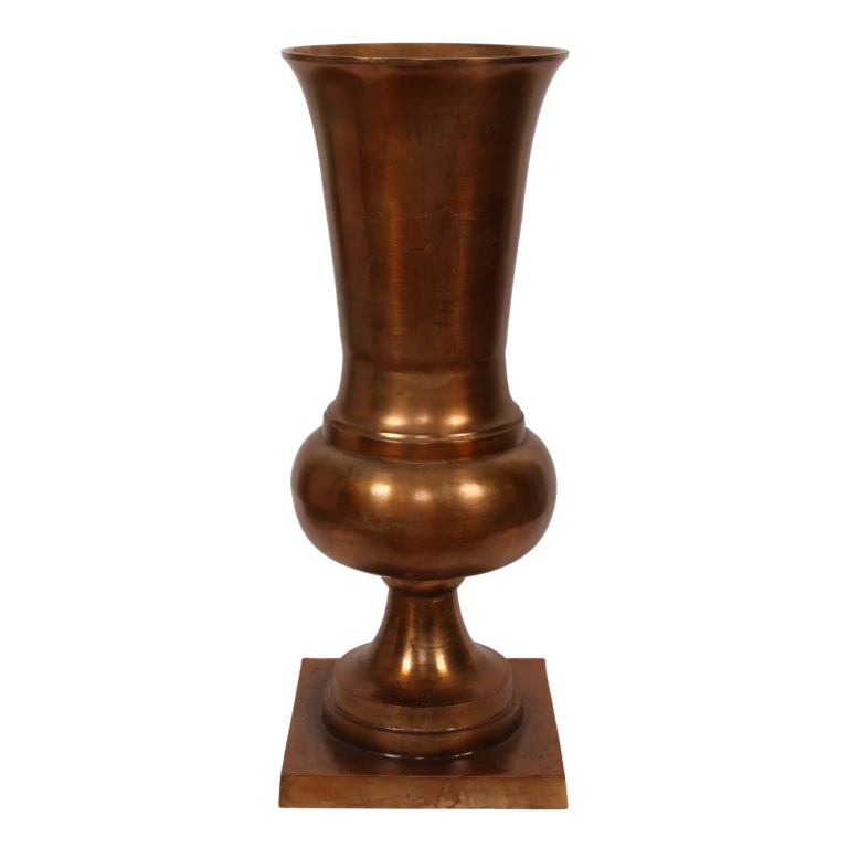 Vaas - 86 cm - antiek brons - aluminium