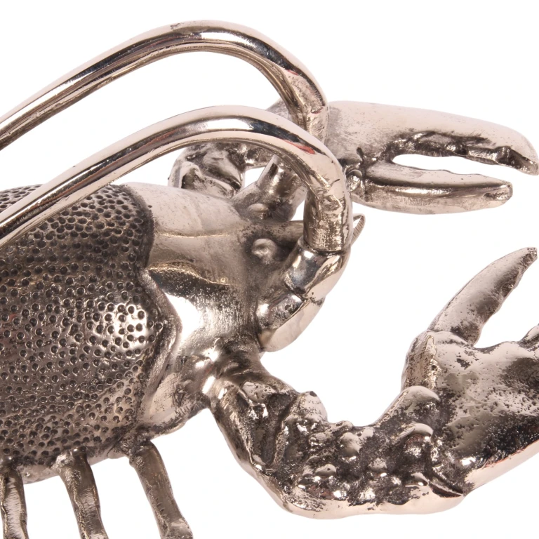 Flessenhouder kreeft - zilver - aluminium - 41 cm - 1 stuk