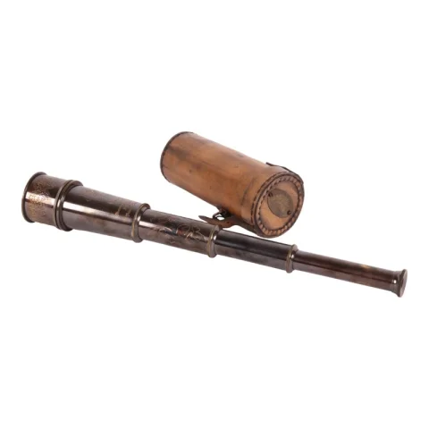 Telescoop - hout & messing - 40 cm