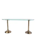 Taartplateau 90 cm goud messing & glas