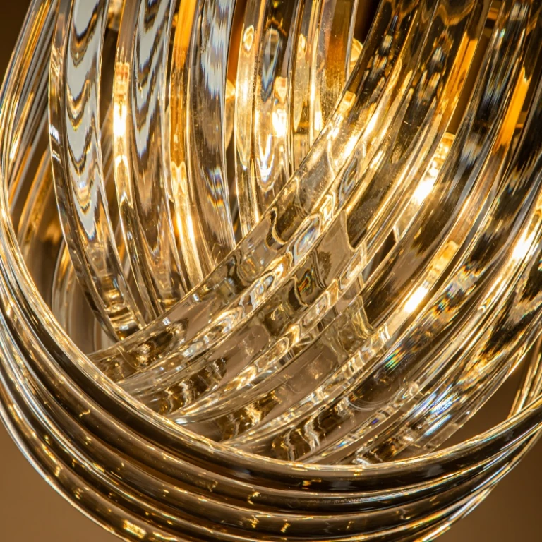 Dutch Style Kroonluchter Chelsea 37 cm - goud - ijzer en glas