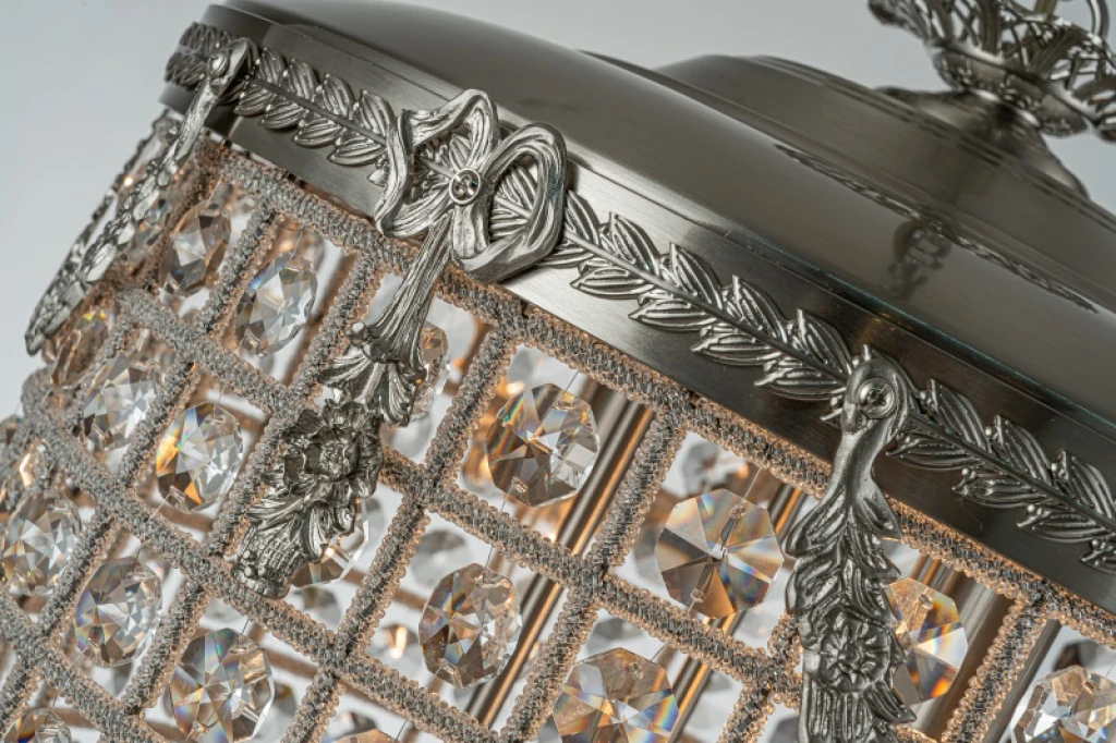Dutch Style Kroonluchter Empire - 65 cm - Zilver - IJzer & Glas