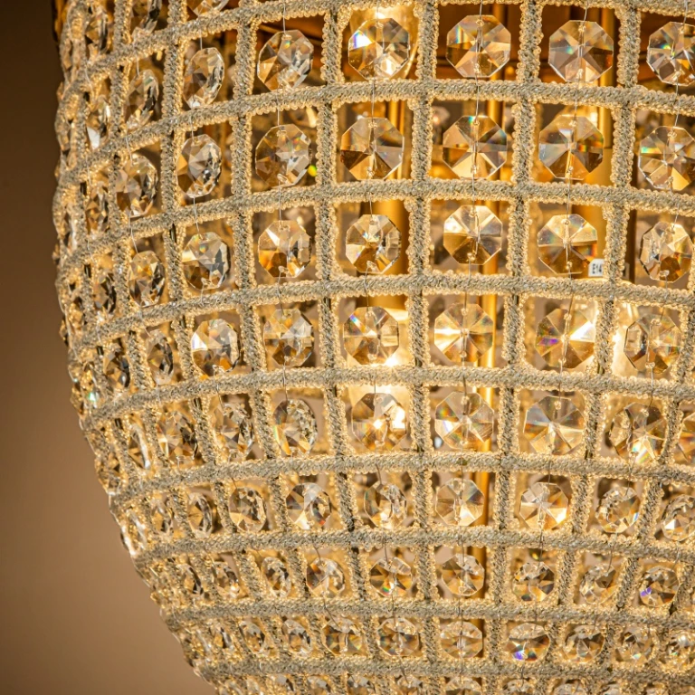 Dutch Style Kroonluchter Empire - 85 cm - Goud - IJzer & Glas