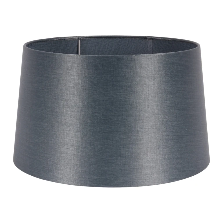 Lampenkap - rond - 40 cm - blauw - stof