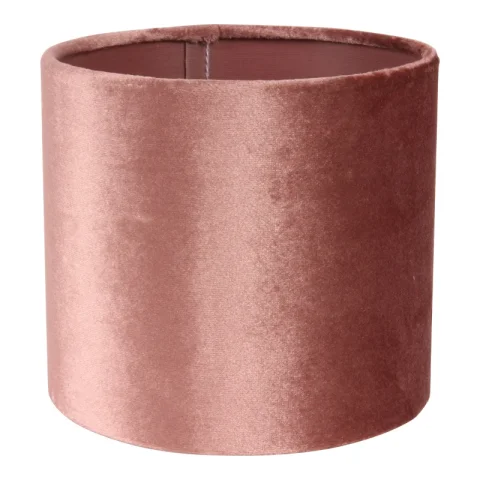 Lampenkap cilinder - 15 cm - roze - stof