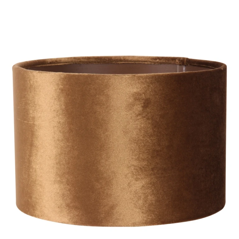 Lampenkap Cilinder - 20 cm - goud - stof - 1 stuk