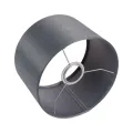 Lampenkap Cilinder - 20 cm - blauw - stof