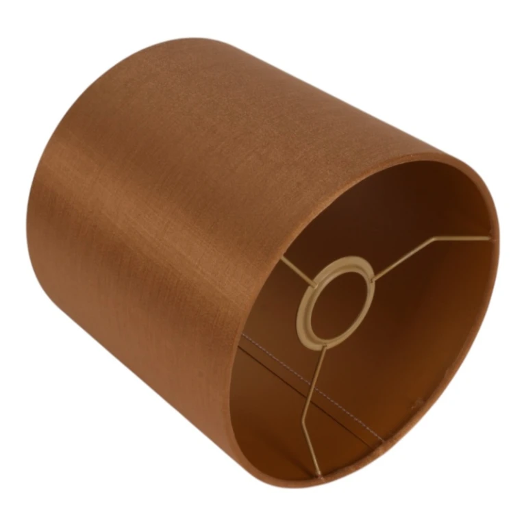 Lampenkap Cilinder - 20 cm - goud - stof