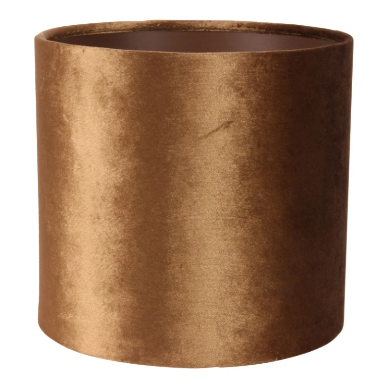 Lampenkap Cilinder - 20 cm - goud - stof - 1 stuk