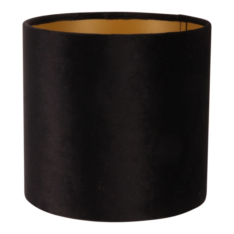 Lampenkap Cilinder - 20 cm - Zwart - Stof