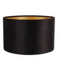 Lampenkap Cilinder - 25 cm - zwart - stof