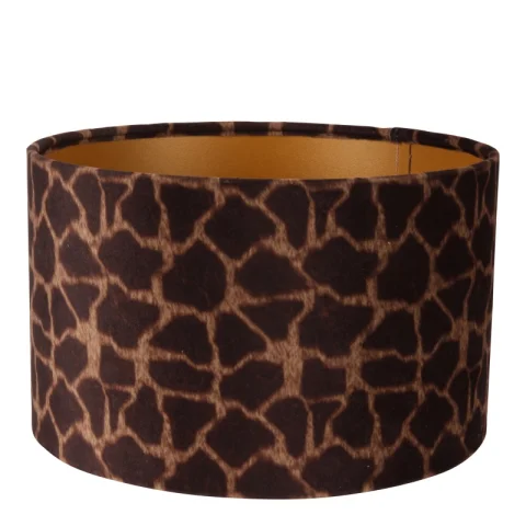 Lampenkap - Girafprint - 25 cm - Bruin - Stof