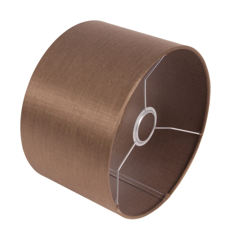 Lampenkap cilinder - 25 cm - aardebeige - stof