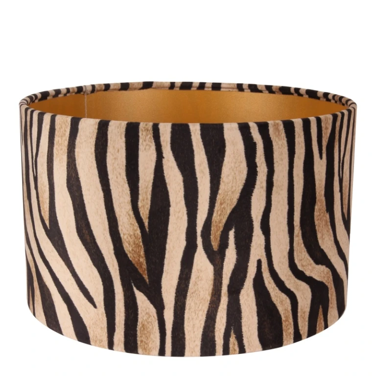 Lampenkap - Zebraprint - 25 cm - Bruin - Stof
