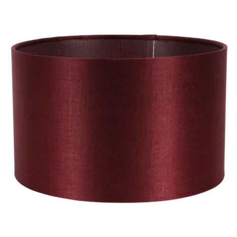 Lampenkap cilinder - 25 cm - rood - stof