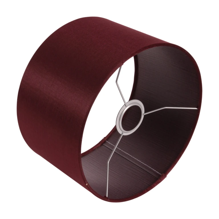 Lampenkap cilinder - 25 cm - rood - stof
