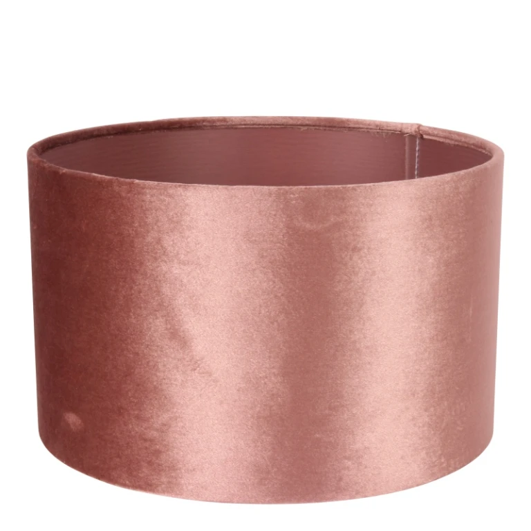 Lampenkap Cilinder - 25 cm - Roze - Stof