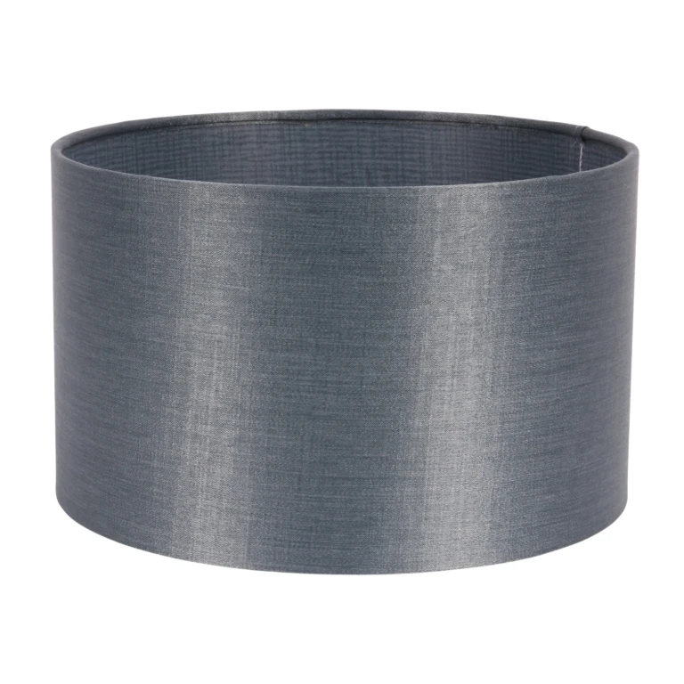 Lampenkap Cilinder - 25 cm - blauw - stof