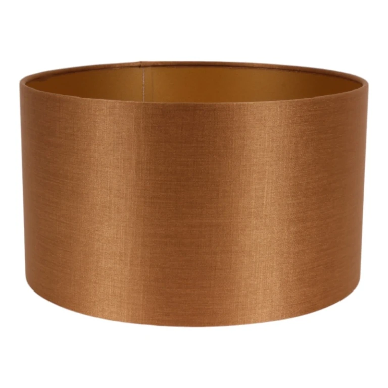 Lampenkap Cilinder - 30 cm - goud - stof