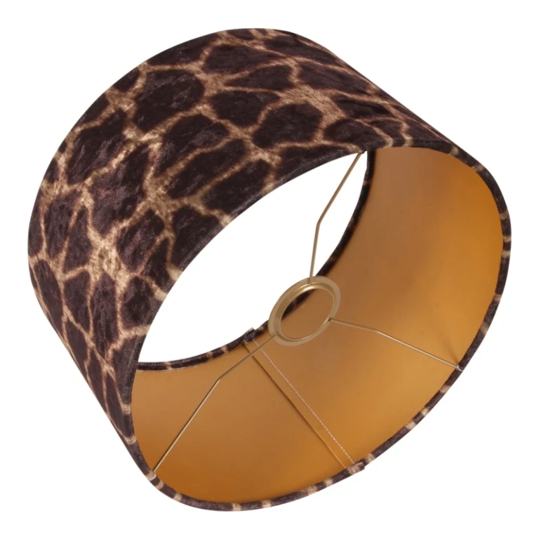 Lampenkap - Girafprint - 30 cm - bruin - stof