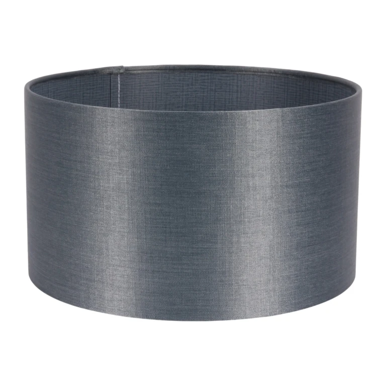 Lampenkap Cilinder - 30 cm - blauw - stof