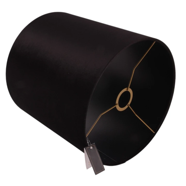 Lampenkap Cilinder - 30 cm - zwart - stof