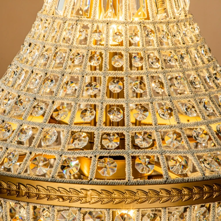 Dutch Style Kroonluchter Bombay - 110 cm - Goud - IJzer & Glas